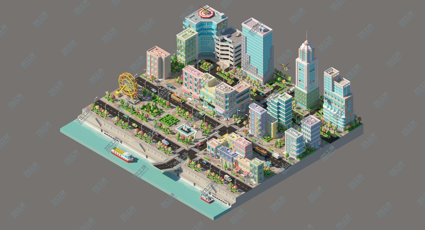 images/goods_img/202105073/Low poly city with a Ferris wheel and various buildings on the river bank/2.jpg